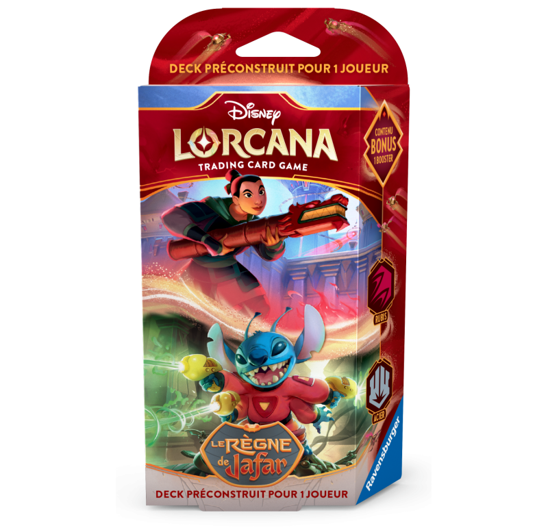 Disney : Lorcana TCG - Deck de démarrage Rubis & Acier - Français - Le règne de Jafar Disney : Lorcana TCG - Deck de démarrage Rubis & Acier - Français - Le règne de Jafar