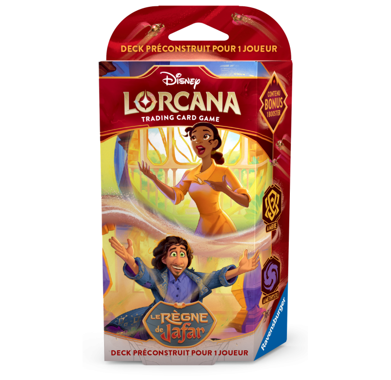 Disney : Lorcana TCG - Deck de démarrage Ambre & Améthyste - Français - Le règne de Jafar Disney : Lorcana TCG - Deck de démarrage Ambre & Améthyste - Français - Le règne de Jafar