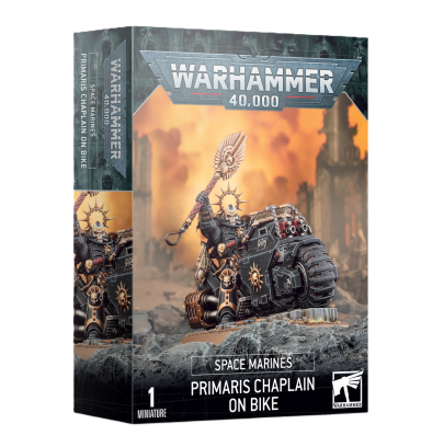Warhammer 40 000 - Space Marines - Chapelain Primaris à moto