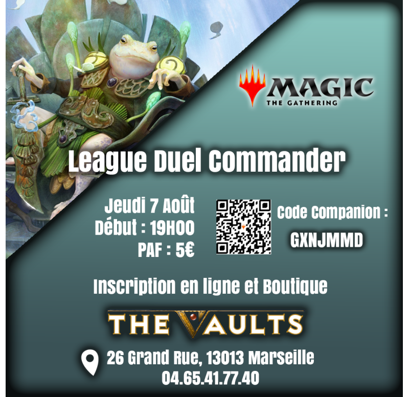 League Duel Commander - Jeu 07 Août 25 League Duel Commander - Jeu 07 Août 25
