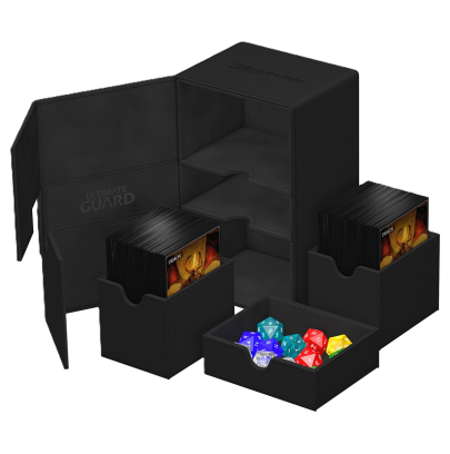 Ultimate Guard - Twin Flip'n Tray 160+ XenoSkin monocolore - Noir