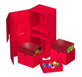 Ultimate Guard - Twin Flip'n Tray 260+ XenoSkin monocolore - Rouge