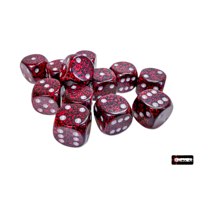 Chessex Speckled Silver Volcano – 16 mm D6 (lot de 12) – CHX 25744