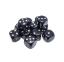 Chessex Opaque Black/White – 16 mm D6 – Pack de 12 (CHX 25608)