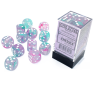 Chessex Nebula Luminary Wisteria/White – 16 mm D6 – Lot de 12 (CHX 27745)