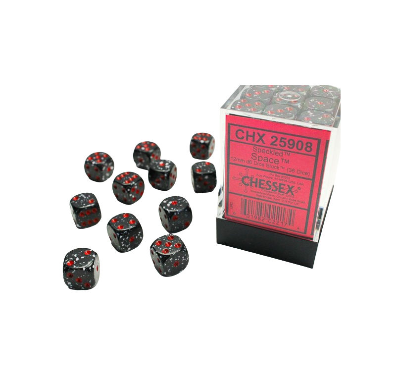Chessex Speckled Space 12 mm D6 – Lot de 36 (CHX 25908)