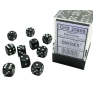 Chessex Opaque Black/White – 12 mm D6 – Lot de 36 (CHX 25808)