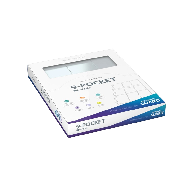 Ultimate Guard 9-Pocket Pages Top-Loading – Pack de 100 – Transparent (UGD010895)