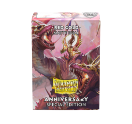 DragonShield Standard Dual Matte Sleeves – Pomegranate & Gold