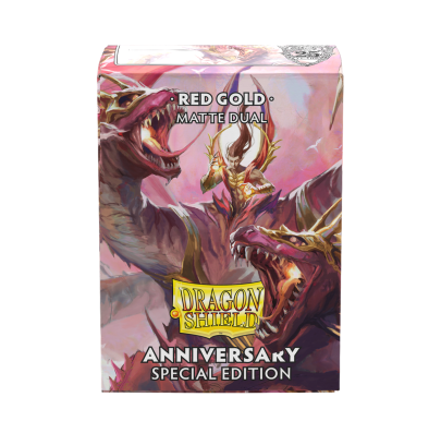 DragonShield Standard Dual Matte Sleeves – Pomegranate & Gold