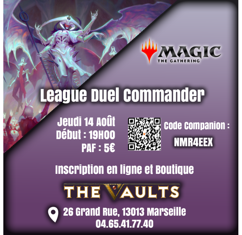 League Duel Commander - Jeu 14 Août 25 League Duel Commander - Jeu 14 Août 25