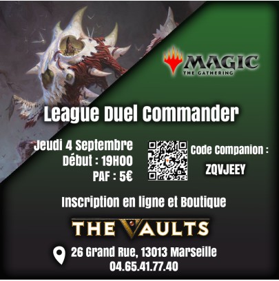 League Duel Commander - Jeu 4 Septembre 25