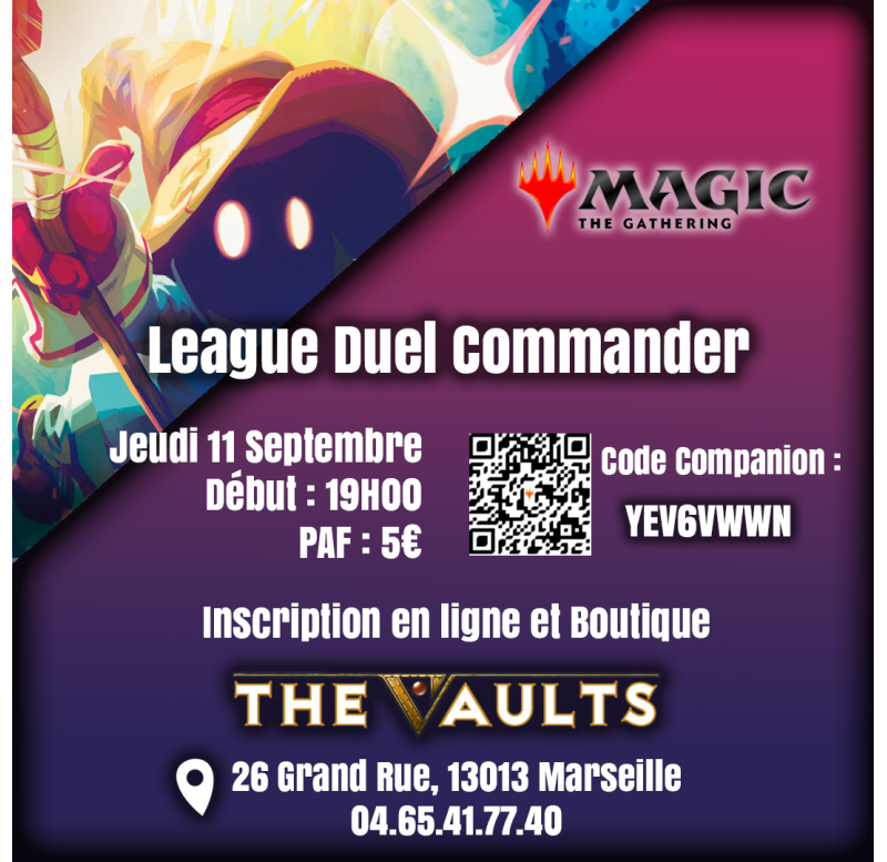 League Duel Commander - Jeu 11 Septembre 25 League Duel Commander - Jeu 11 Septembre 25