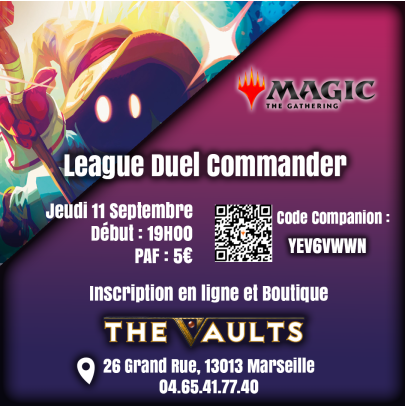 League Duel Commander - Jeu 11 Septembre 25