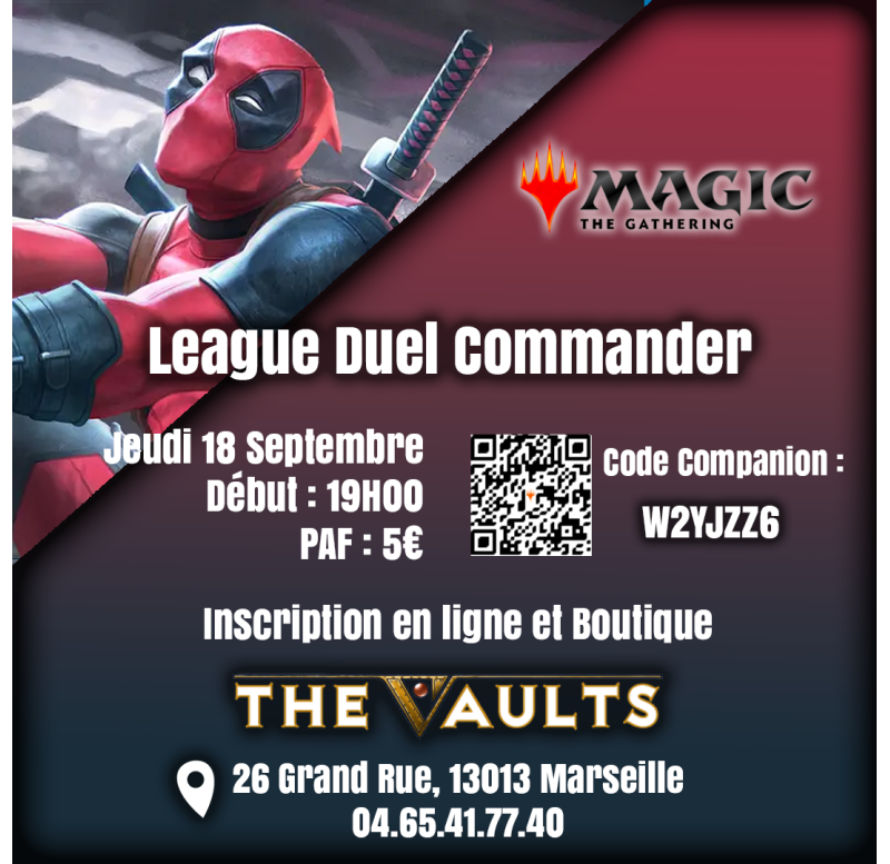League Duel Commander - Jeu 18 Septembre 25