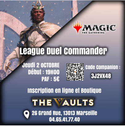League Duel Commander - Jeu 2 Octobre 25
