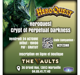 HeroQuest Crypt of Perpetual Darkness Game Night - VEN 24 Octobre 25