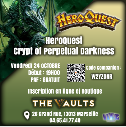 HeroQuest Crypt of Perpetual Darkness Game Night - VEN 24 Octobre 25