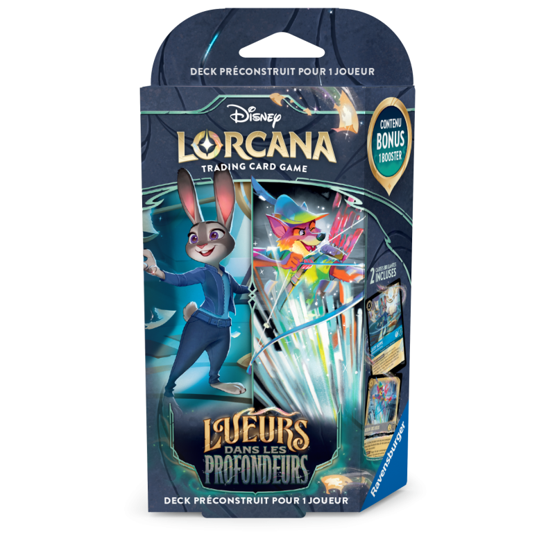 Disney : Lorcana TCG - Deck de démarrage Rubis & Acier - Français - Set 10 - Lueurs dans les Profondeurs