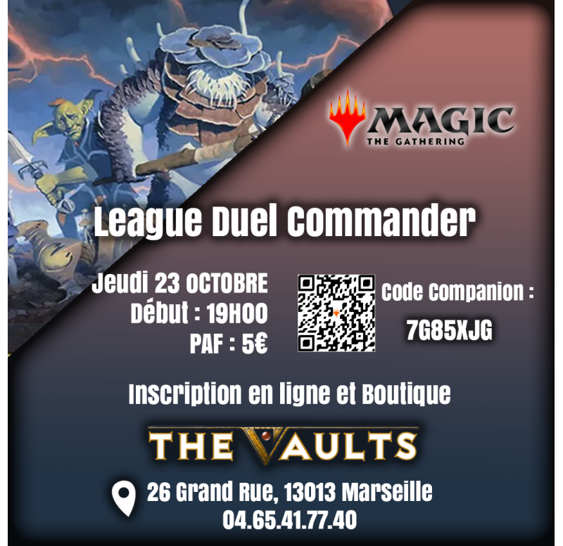 League Duel Commander - Jeu 23 Octobre 25 League Duel Commander - Jeu 23 Octobre 25
