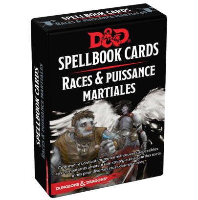 Dungeons & Dragons 5e édition – SpellBook Cards - Puissance Martiale & Races - FRANCAIS