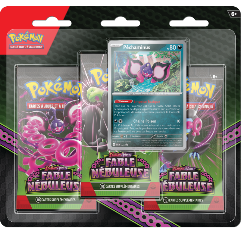 Pokemon TCG - Blister Pêchaminus - Français - Ecarlate et Violet - EV6.5 - Fable nébuleuse Pokemon TCG - Blister Pêchaminus - Français - Ecarlate et Violet - EV6.5 - Fable nébuleuse