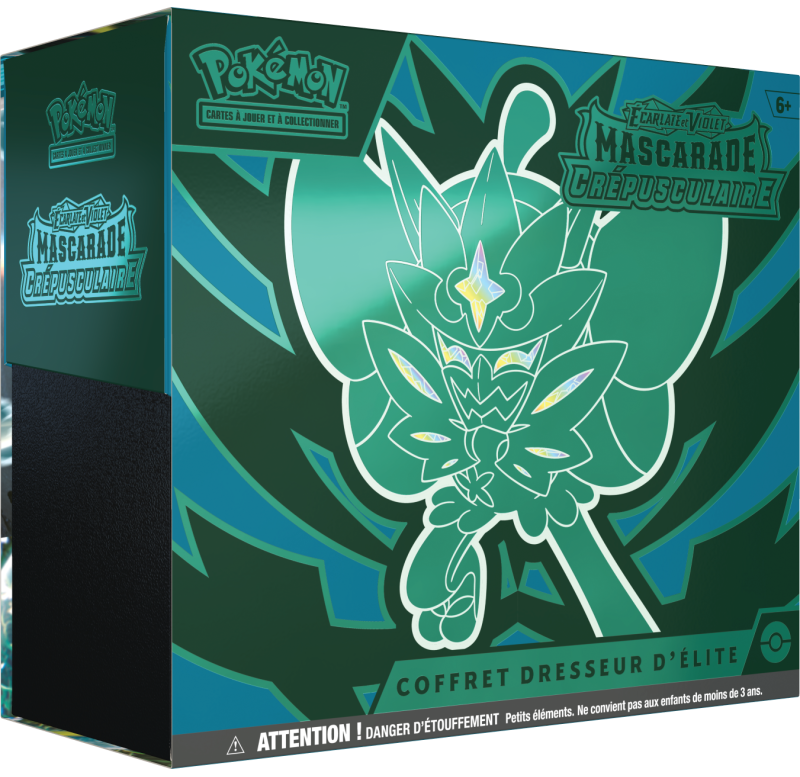 Pokemon TCG - Coffret dresseur d'élite - Français - Ecarlate et Violet - EV6 - Mascarade crépusculaire Pokemon TCG - Coffret dresseur d'élite - Français - Ecarlate et Violet - EV6 - Mascarade crépusculaire