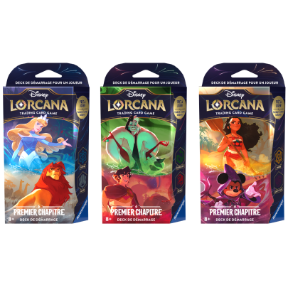 Disney : Lorcana TCG - Pack 3 Decks de démarrage - Français - Premier chapitre
