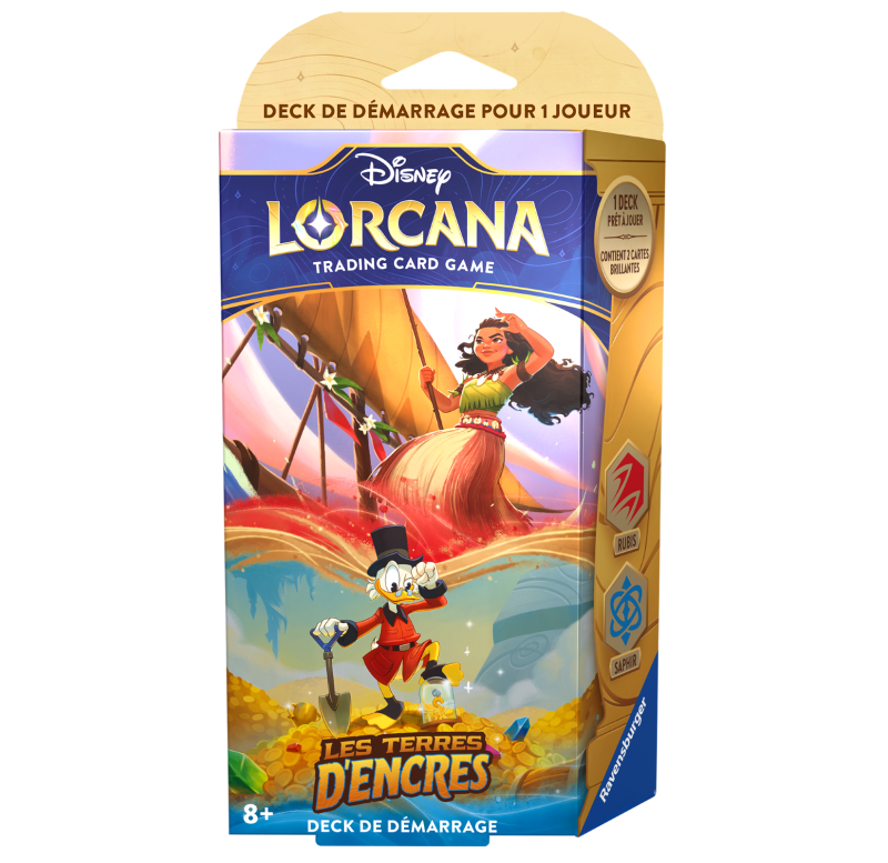 Disney : Lorcana TCG - Deck de démarrage Rubis & Saphir- Français - Les Terres d'Encres Disney : Lorcana TCG - Deck de démarrage Rubis & Saphir- Français - Les Terres d'Encres