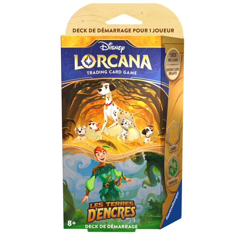 Disney : Lorcana TCG - Deck de démarrage Ambre & Emeraude - Français - Les Terres d'Encres Disney : Lorcana TCG - Deck de démarrage Ambre & Emeraude - Français - Les Terres d'Encres