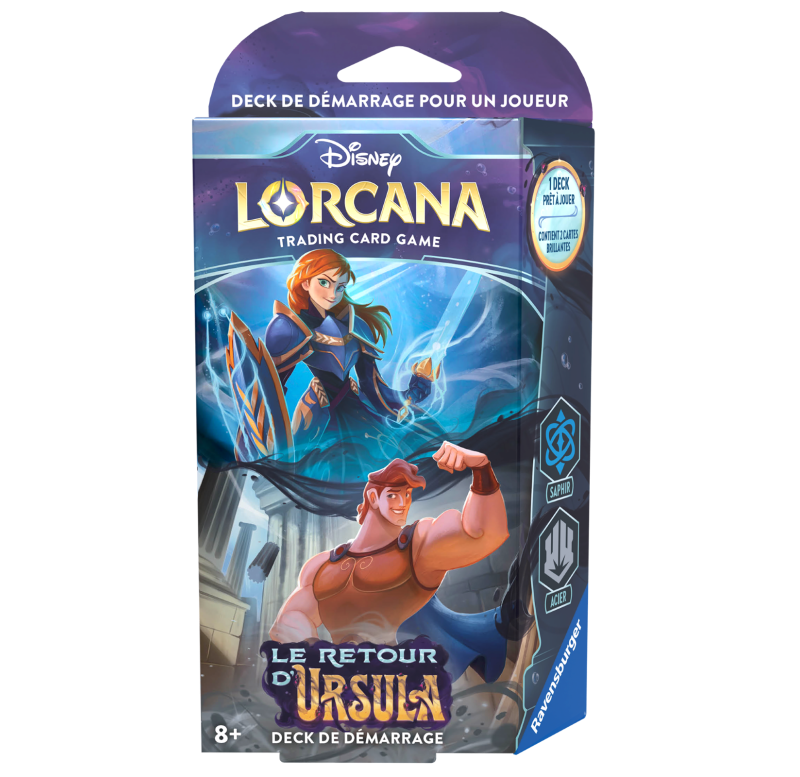 Disney : Lorcana TCG - Deck de démarrage Saphir & Acier - Français - Le retour d'Ursula Disney : Lorcana TCG - Deck de démarrage Saphir & Acier - Français - Le retour d'Ursula