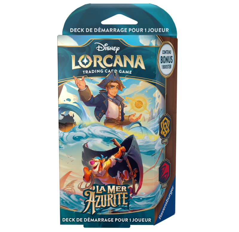 Disney : Lorcana TCG - Deck de démarrage Ambre & Rubis - Français - La Mer Azurite Disney : Lorcana TCG - Deck de démarrage Ambre & Rubis - Français - La Mer Azurite