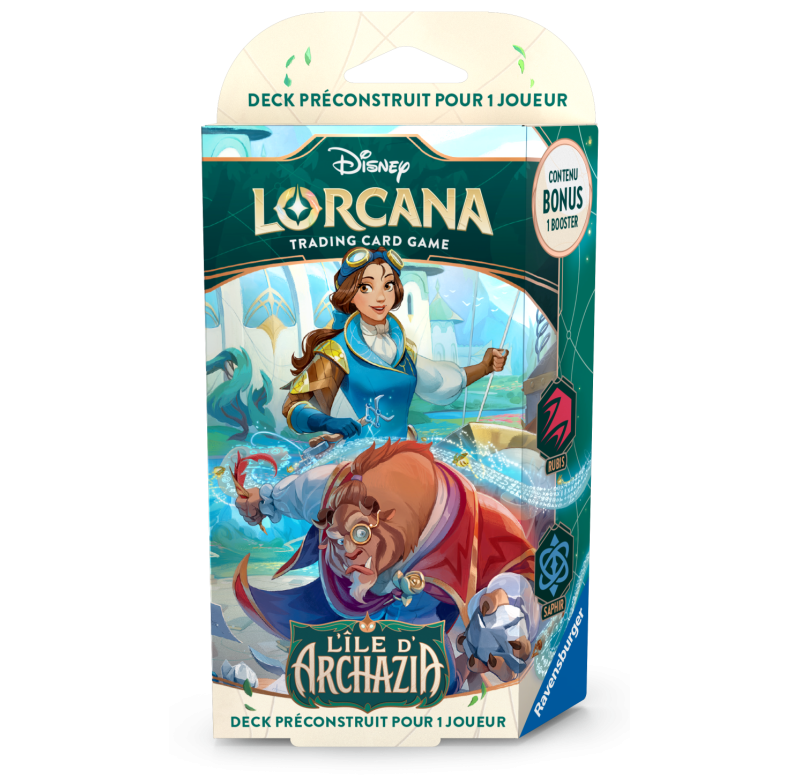 Disney : Lorcana TCG - Deck de démarrage Rubis & Saphir - Français - L'Ile d'Archazia Disney : Lorcana TCG - Deck de démarrage Rubis & Saphir - Français - L'Ile d'Archazia